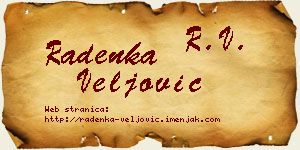 Radenka Veljović vizit kartica